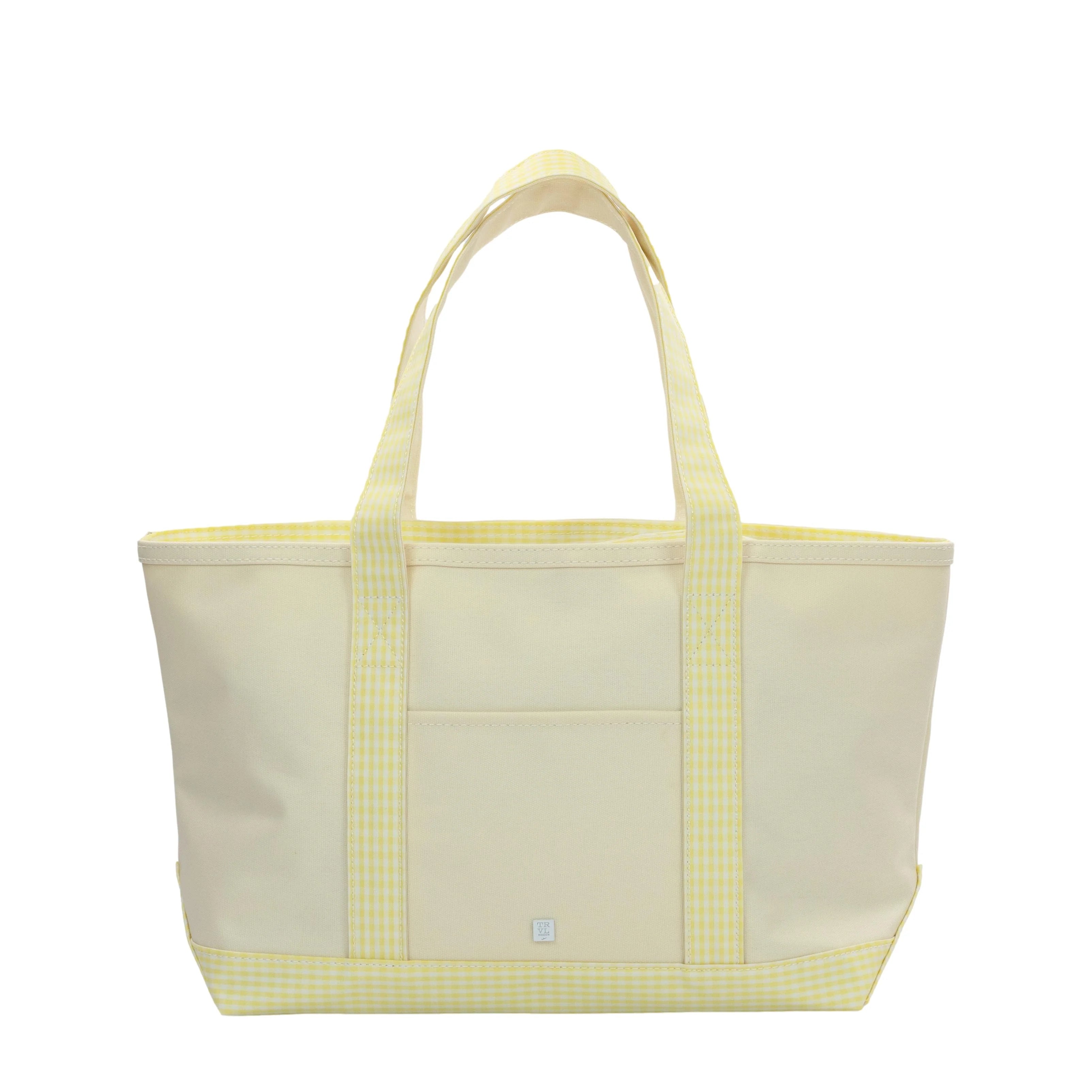 TRVL Medium Tote - Gingham Buttercup from Anderson Parker