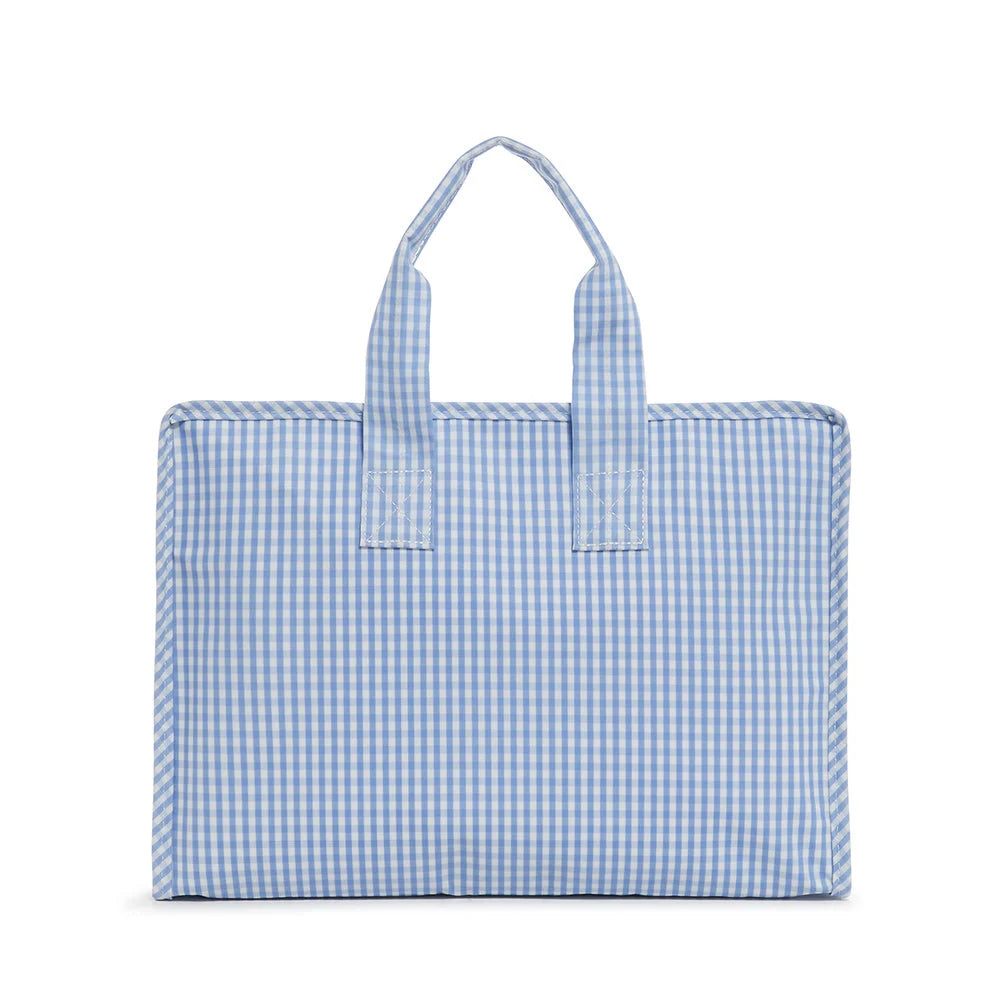 TRVL Overnight Tote - Gingham Sky from Anderson Parker