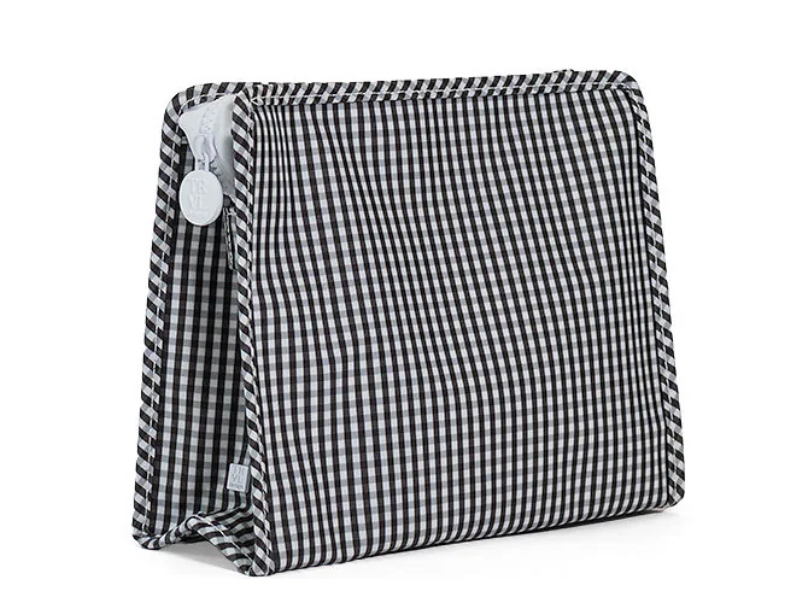 TRVL ROADIE LARGE Zip Pouch - GINGHAM BLACK from Anderson Parker