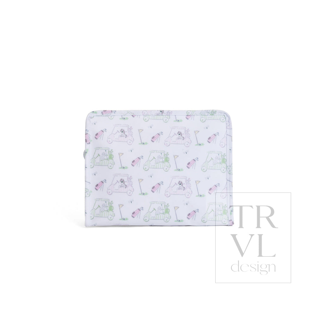 TRVL ROADIE LARGE Zip Pouch - Putt Putt Pink from Anderson Parker