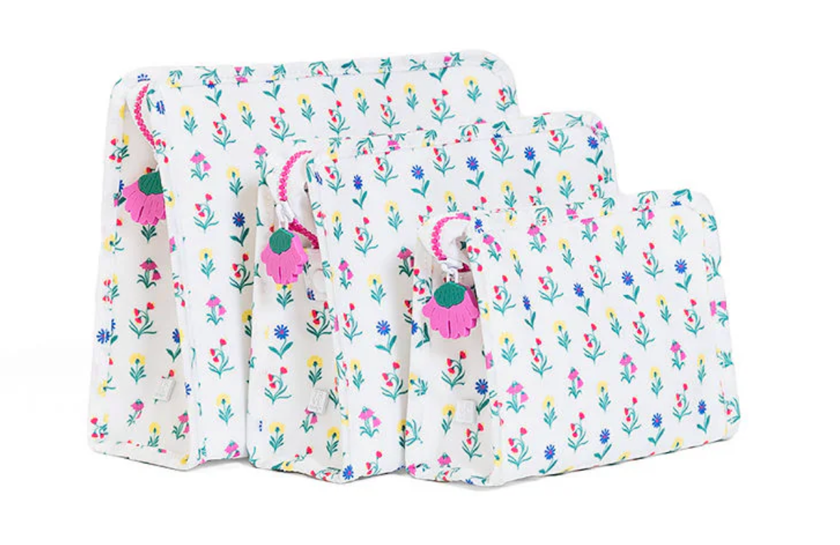 TRVL ROADIE MEDIUM Zip Pouch - WILD FLOWER from Anderson Parker
