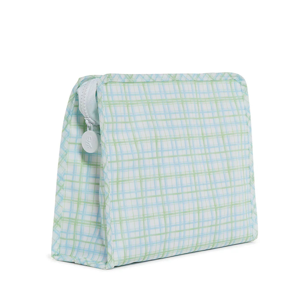 TRVL Roadie Large Zip Pouch - Classic Plaid Green from Anderson Parker