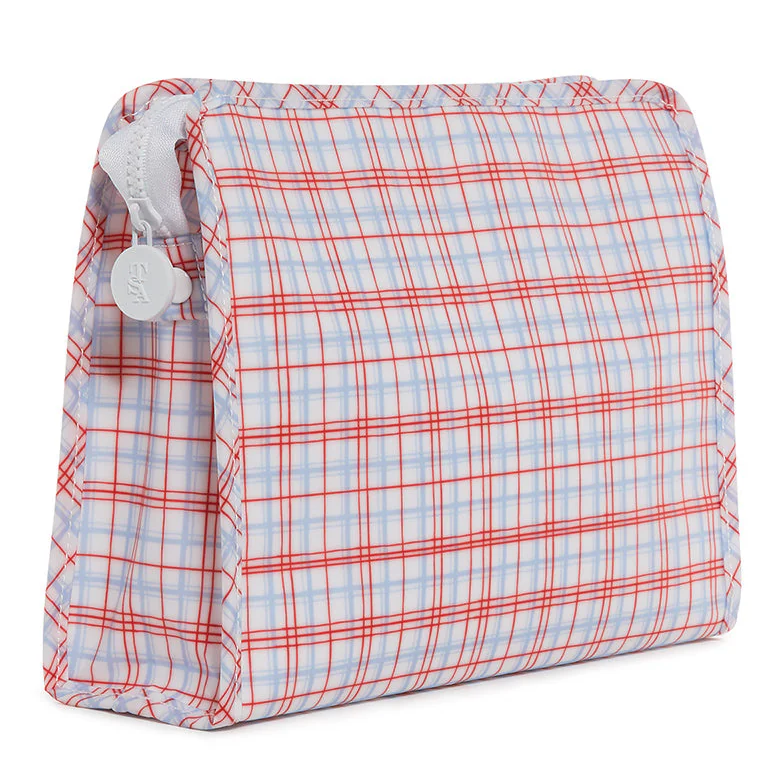 TRVL Roadie Large Zip Pouch - Classic Plaid Red from Anderson Parker