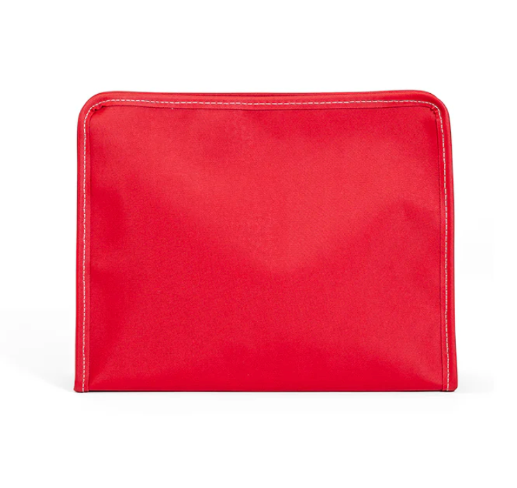 TRVL Roadie Large Zip Pouch - Coated Canvas Red from Anderson Parker