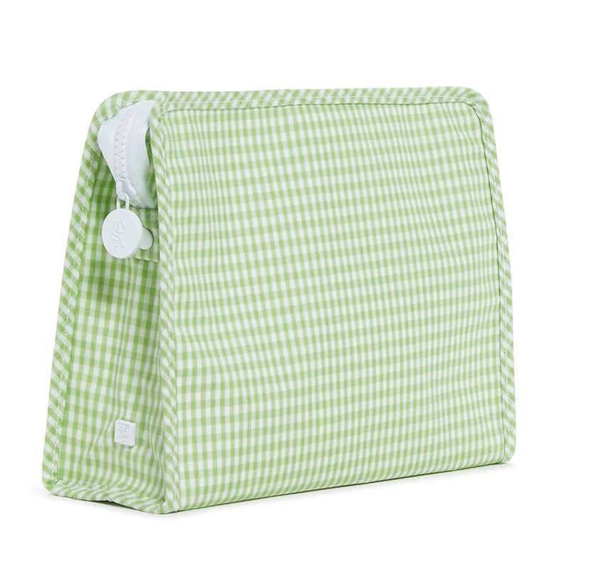 TRVL Roadie Large Zip Pouch - Gingham Leaf from Anderson Parker