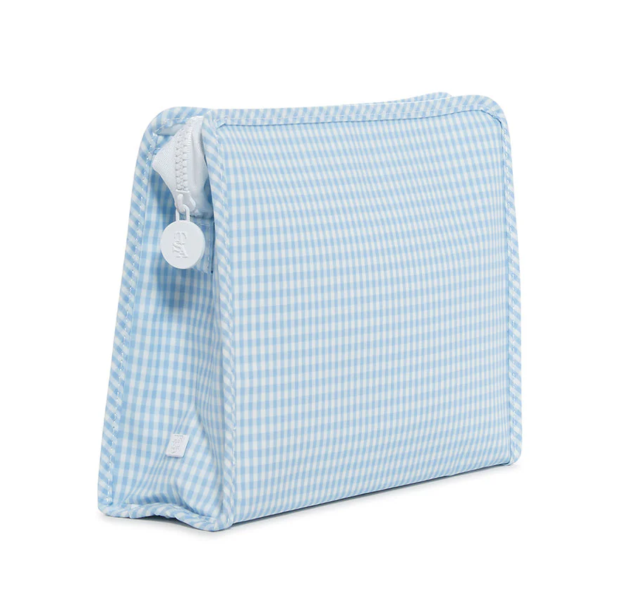 TRVL Roadie Large Zip Pouch - Gingham Mist from Anderson Parker