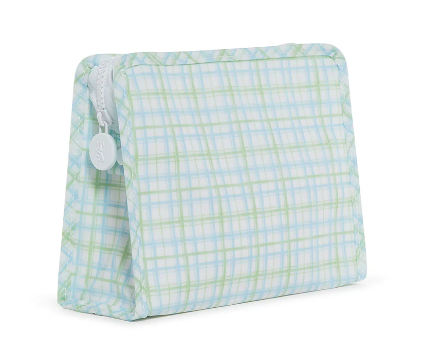 TRVL Roadie Medium Zip Pouch - Classic Plaid Green from Anderson Parker