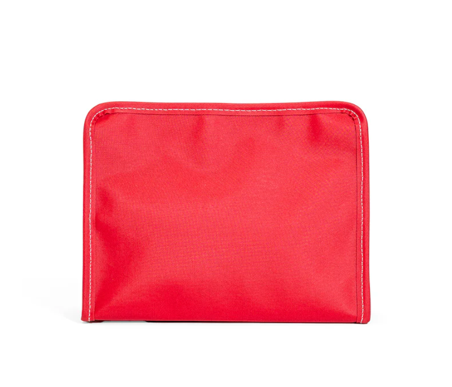 TRVL Roadie Medium Zip Pouch - Coated Canvas Red from Anderson Parker