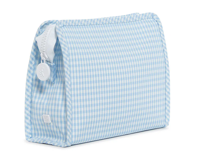 TRVL Roadie Medium Zip Pouch - Gingham Mist from Anderson Parker