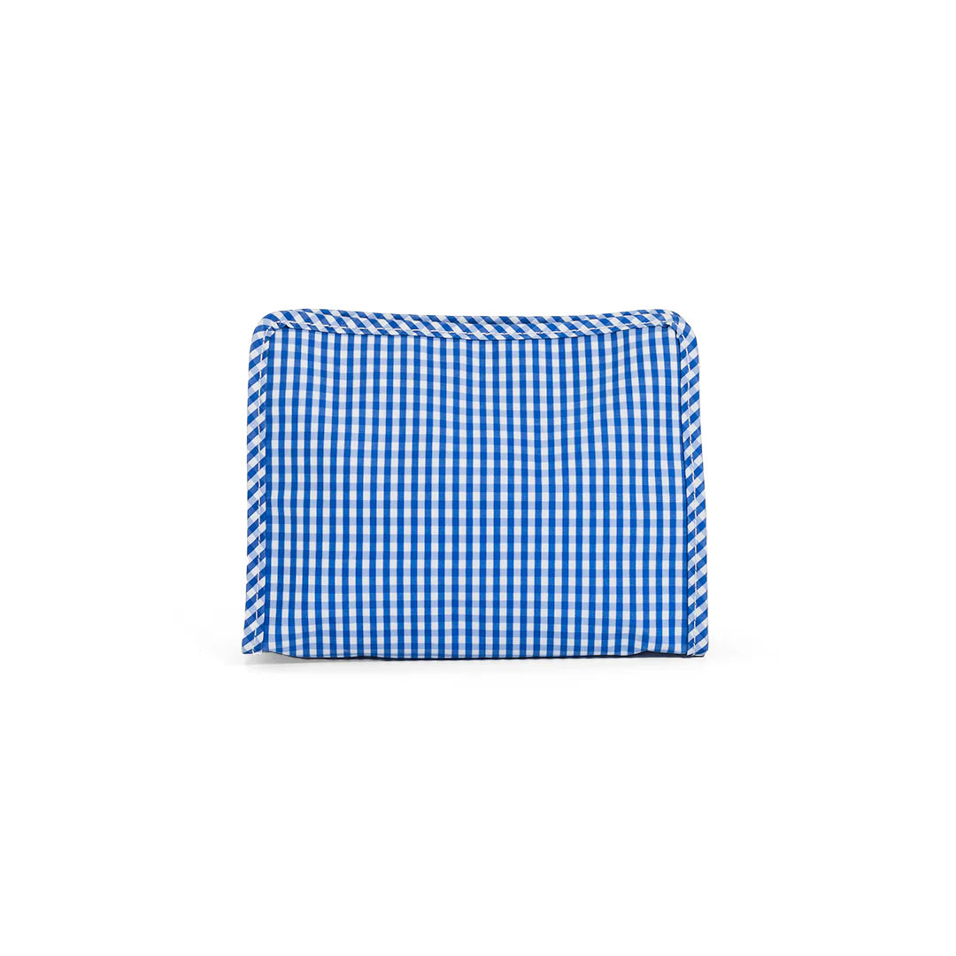 TRVL Roadie Medium Zip Pouch - Gingham Royal from Anderson Parker