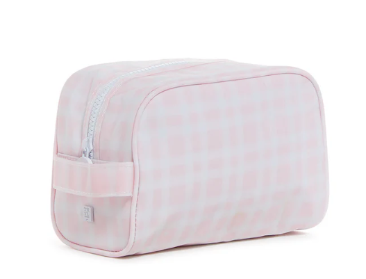 TRVL Stow It Dopp Bag - Pimlico Plaid Pink from Anderson Parker