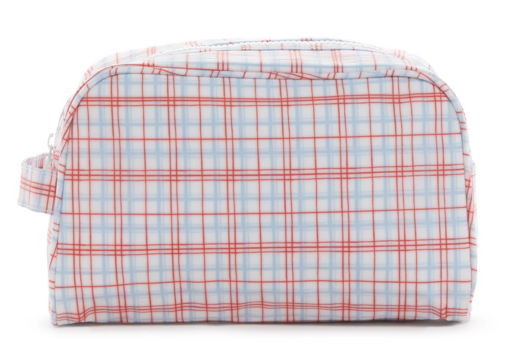 TRVL Stowaway Toiletry Bag - Classic Plaid Red from Anderson Parker