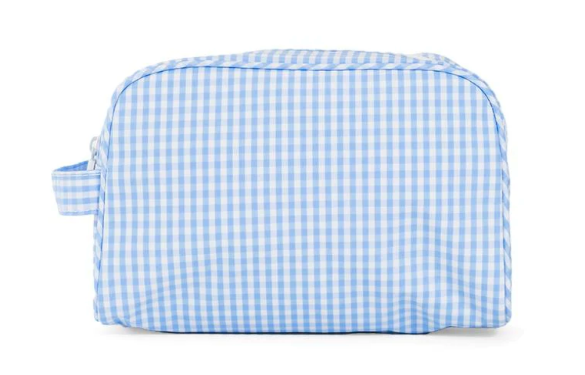 TRVL Stowaway Toiletry Bag - Gingham Sky from Anderson Parker
