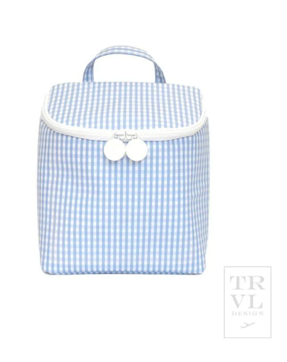 TRVL Take Away Insulated Lunch Bag - Gingham Sky from Anderson Parker