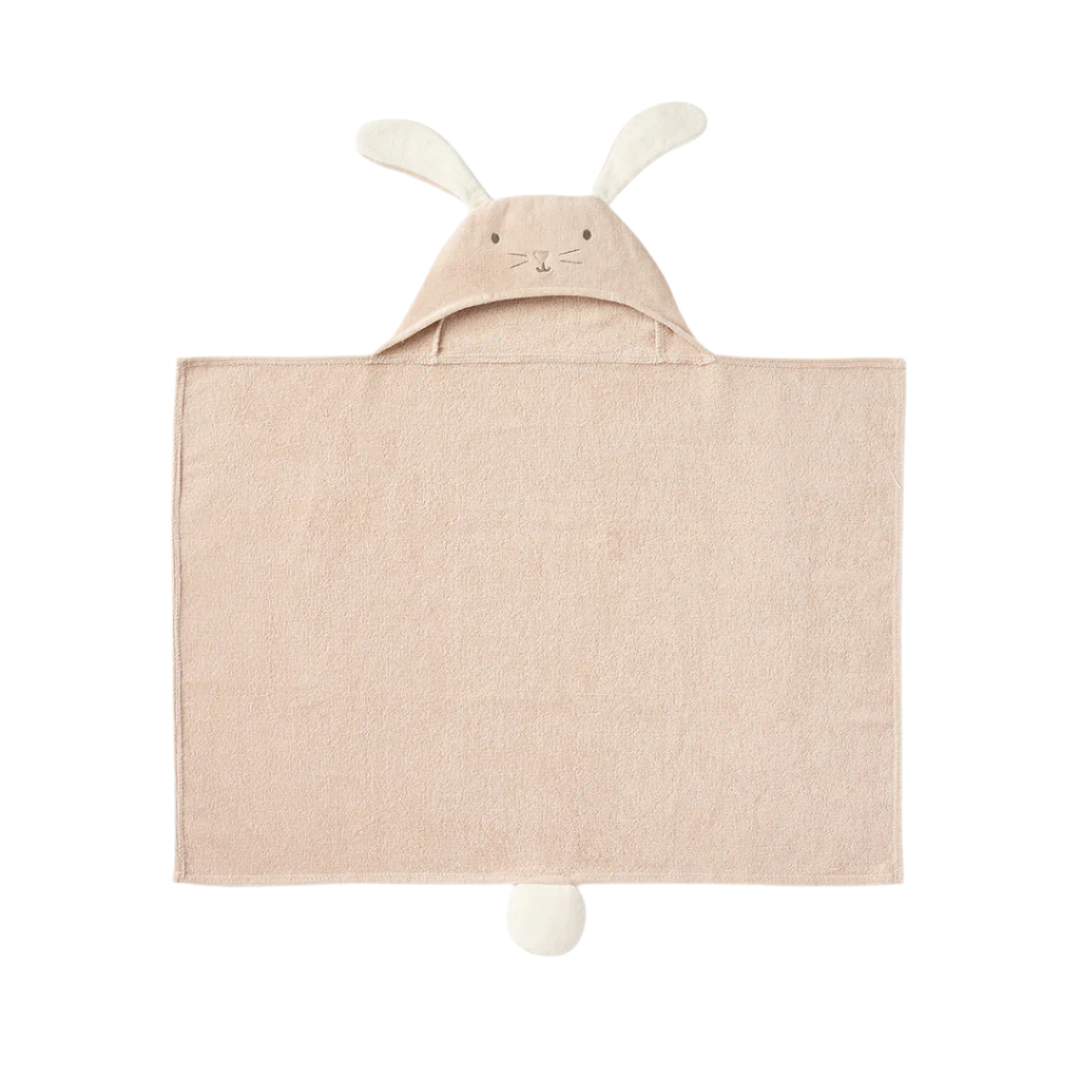 Taupe Bunny Hooded Baby Bath Wrap from Anderson Parker