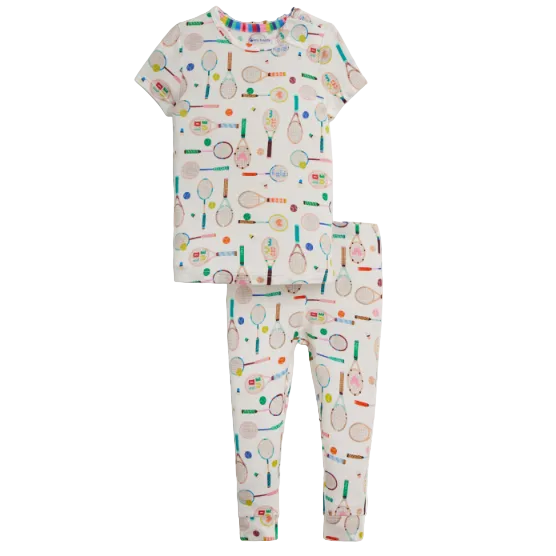 Tennis Love Modal Magnetic S/s Long Pant Pj Set from Anderson Parker