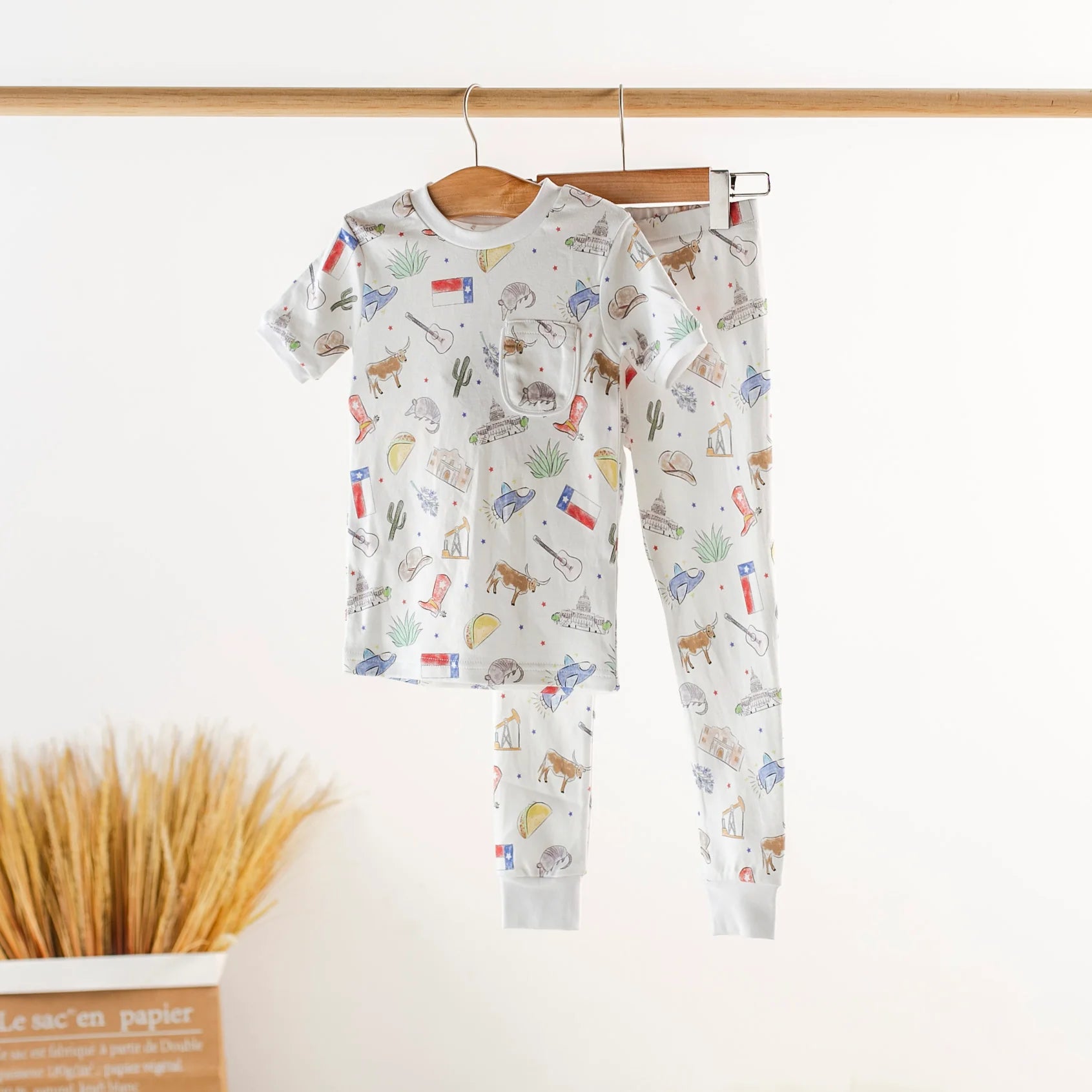 Texas Kids Organic Cotton Pajama Set from Anderson Parker