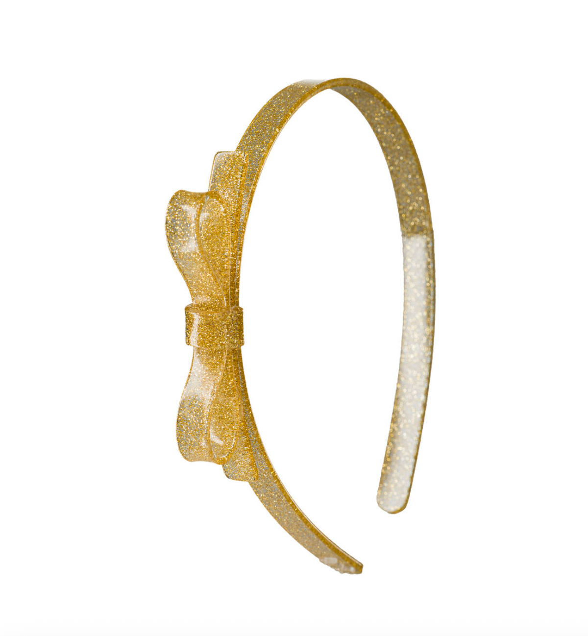 Thin Bow Glitter Gold Headband from Anderson Parker