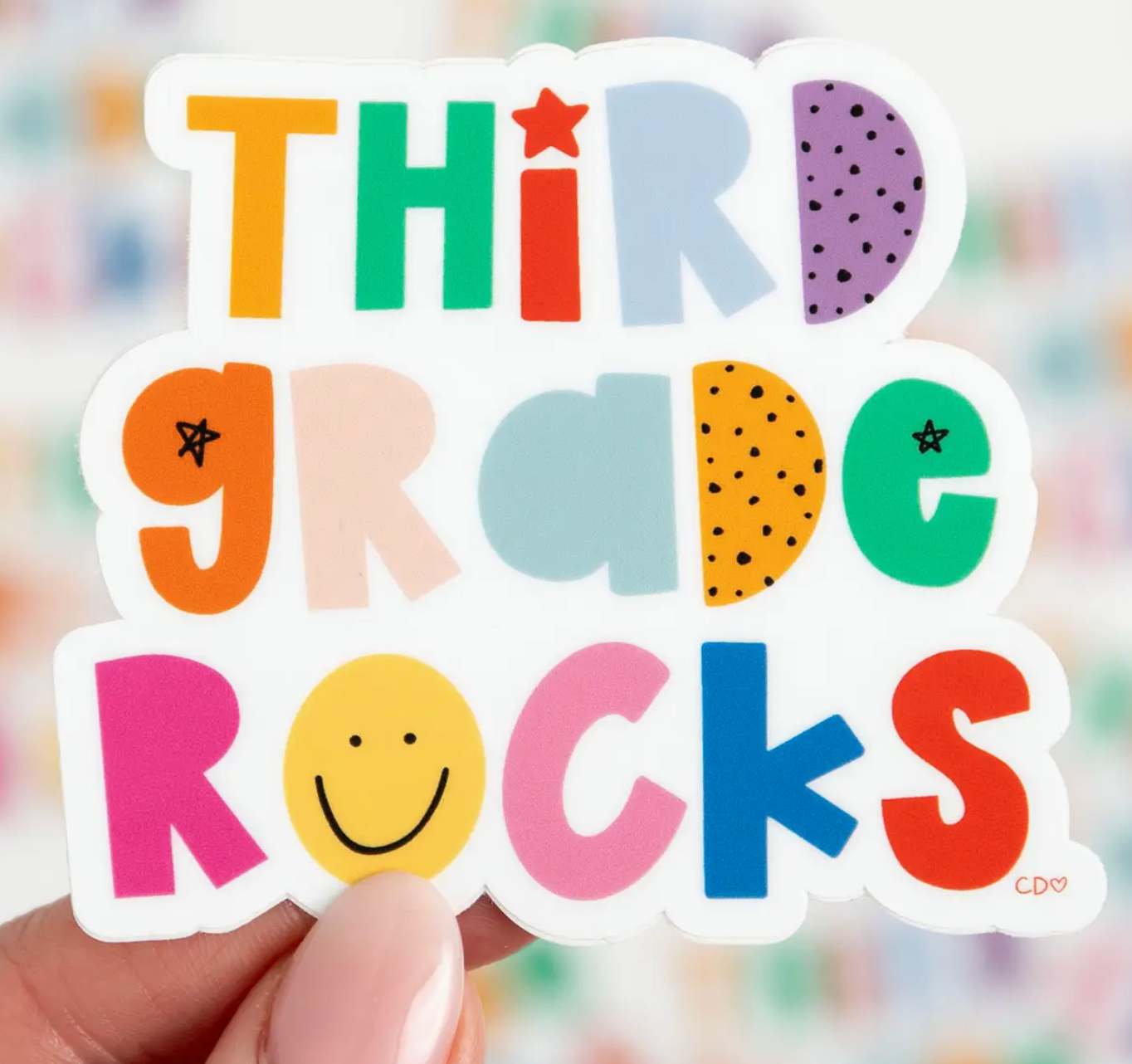 Third Grade Rocks Decal Sticker from Anderson Parker