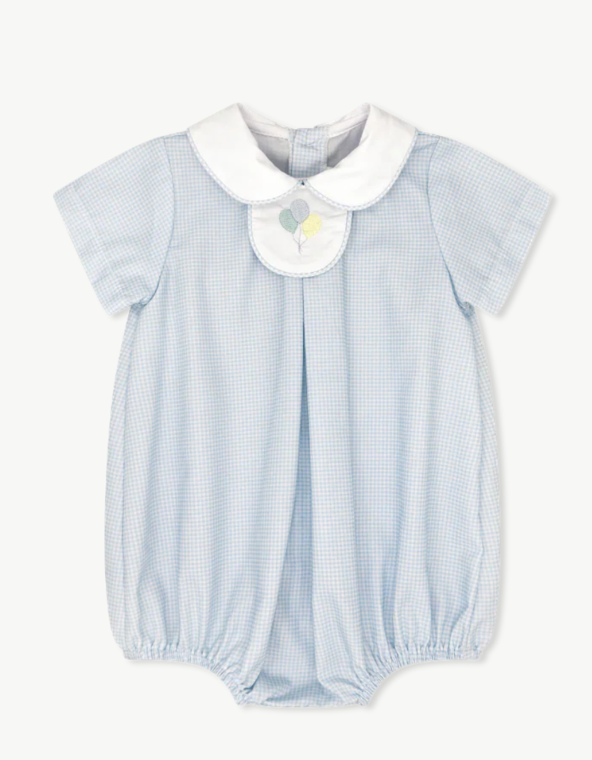 Thomas Tab Bubble - Baby Blue Minigingham from Anderson Parker