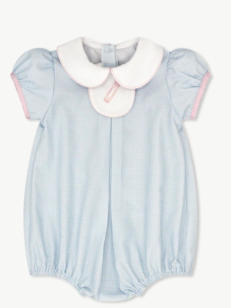 Timeless Tab Bubble - Baby Blue Minigingham from Anderson Parker