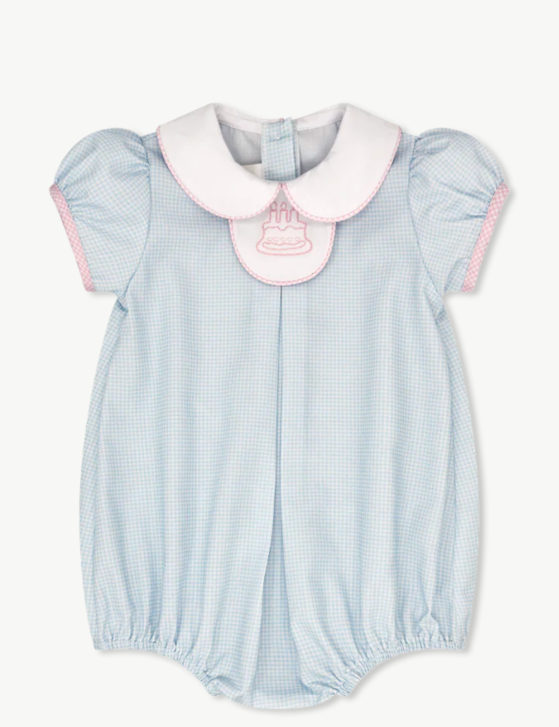 Timeless Tab Bubble - Baby Blue Minigingham from Anderson Parker