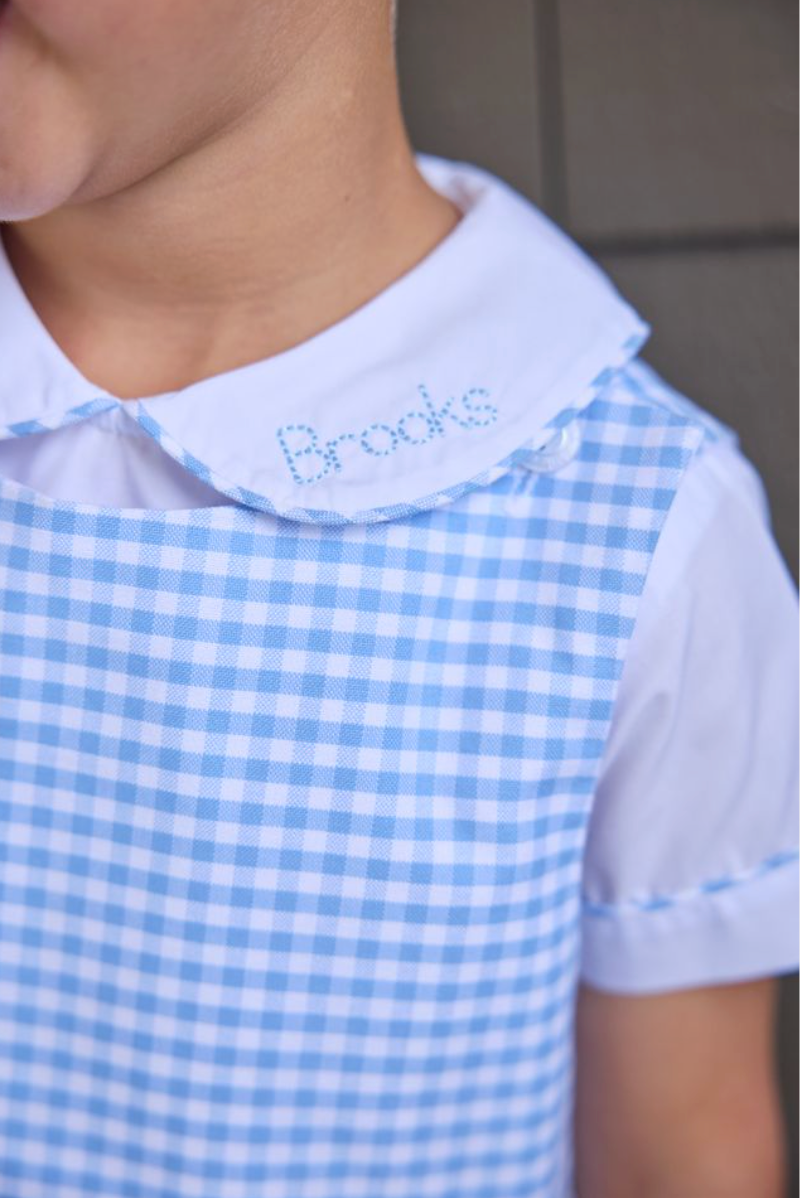 Vintage Button Tab John John Set - Mayfair Gingham from Anderson Parker