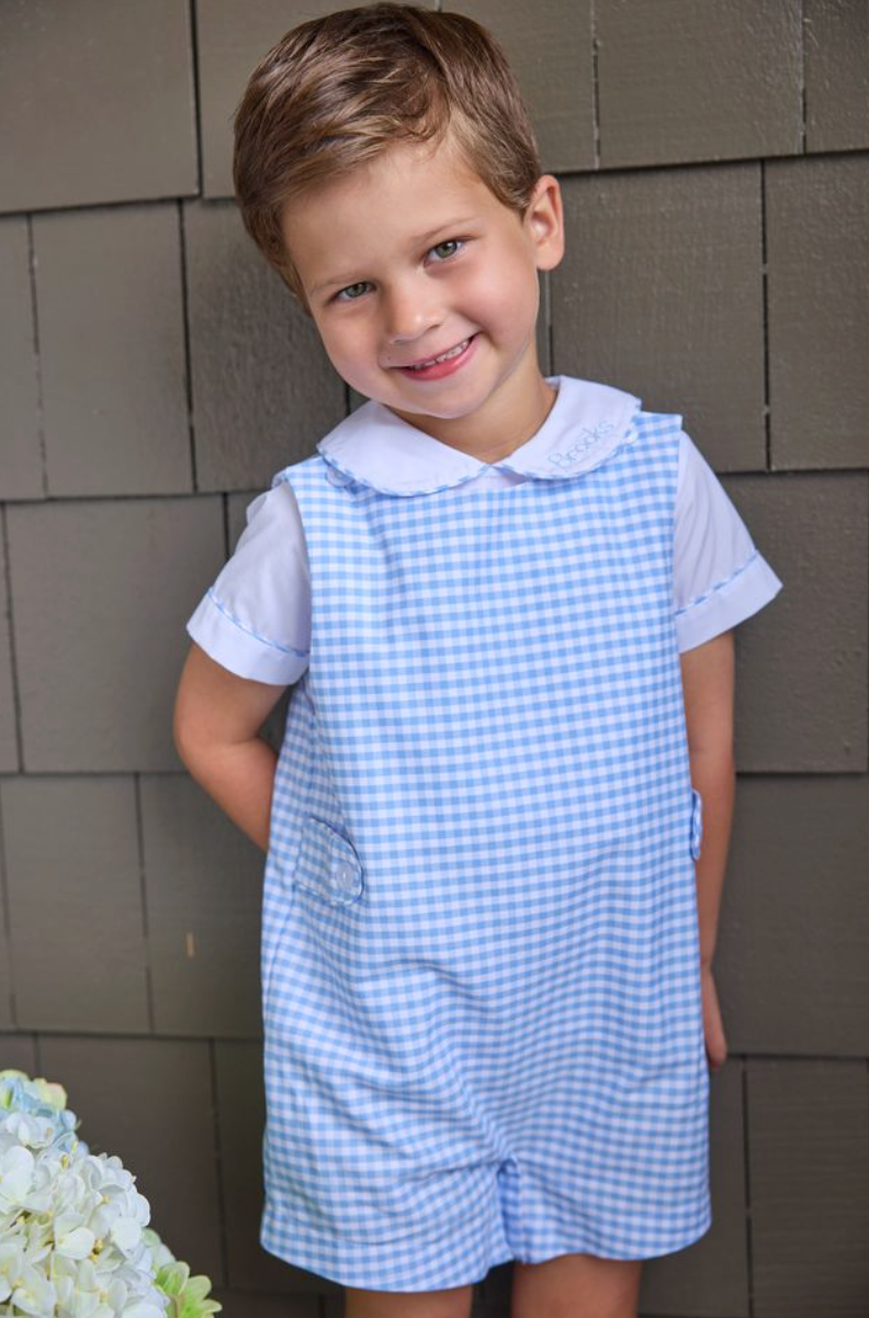 Vintage Button Tab John John Set - Mayfair Gingham from Anderson Parker