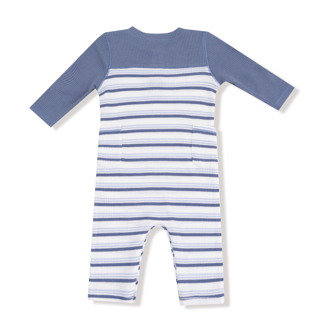 Vintage Stripe - Blue - Romper W/ Contrast Sleeves from Anderson Parker