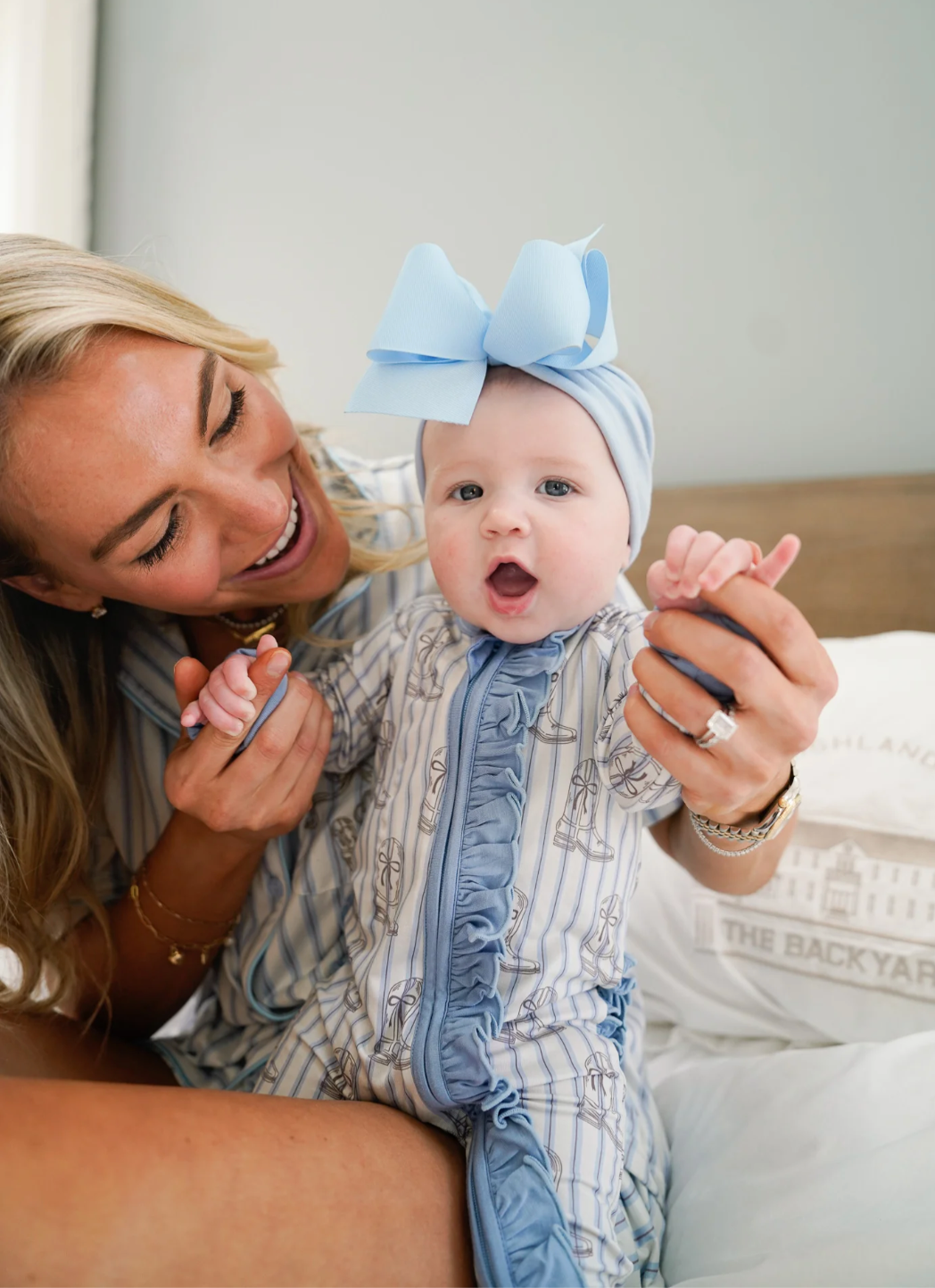 Western Blues Striped - Bamboo Sleeper - Cowgirl from Anderson Parker