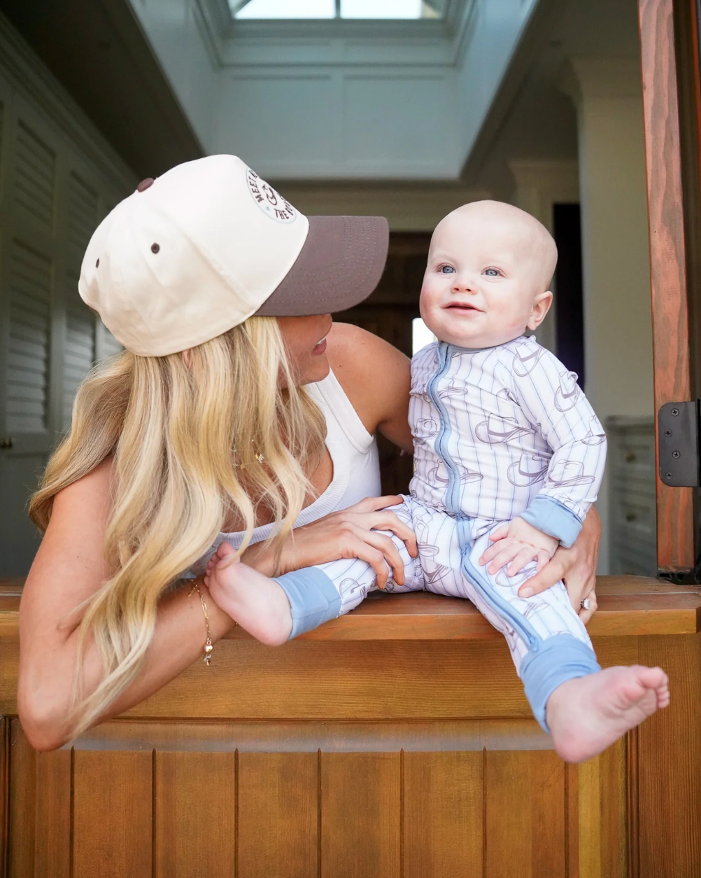 Western Blues Striped - Bamboo Sleeper - Cowgirl from Anderson Parker