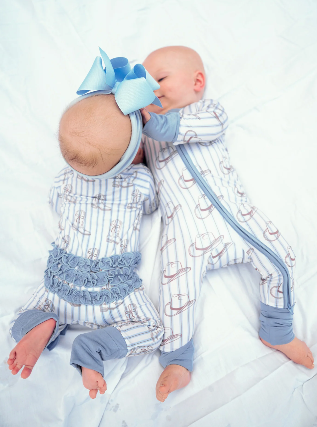 Western Blues Striped - Bamboo Sleeper - Cowgirl from Anderson Parker