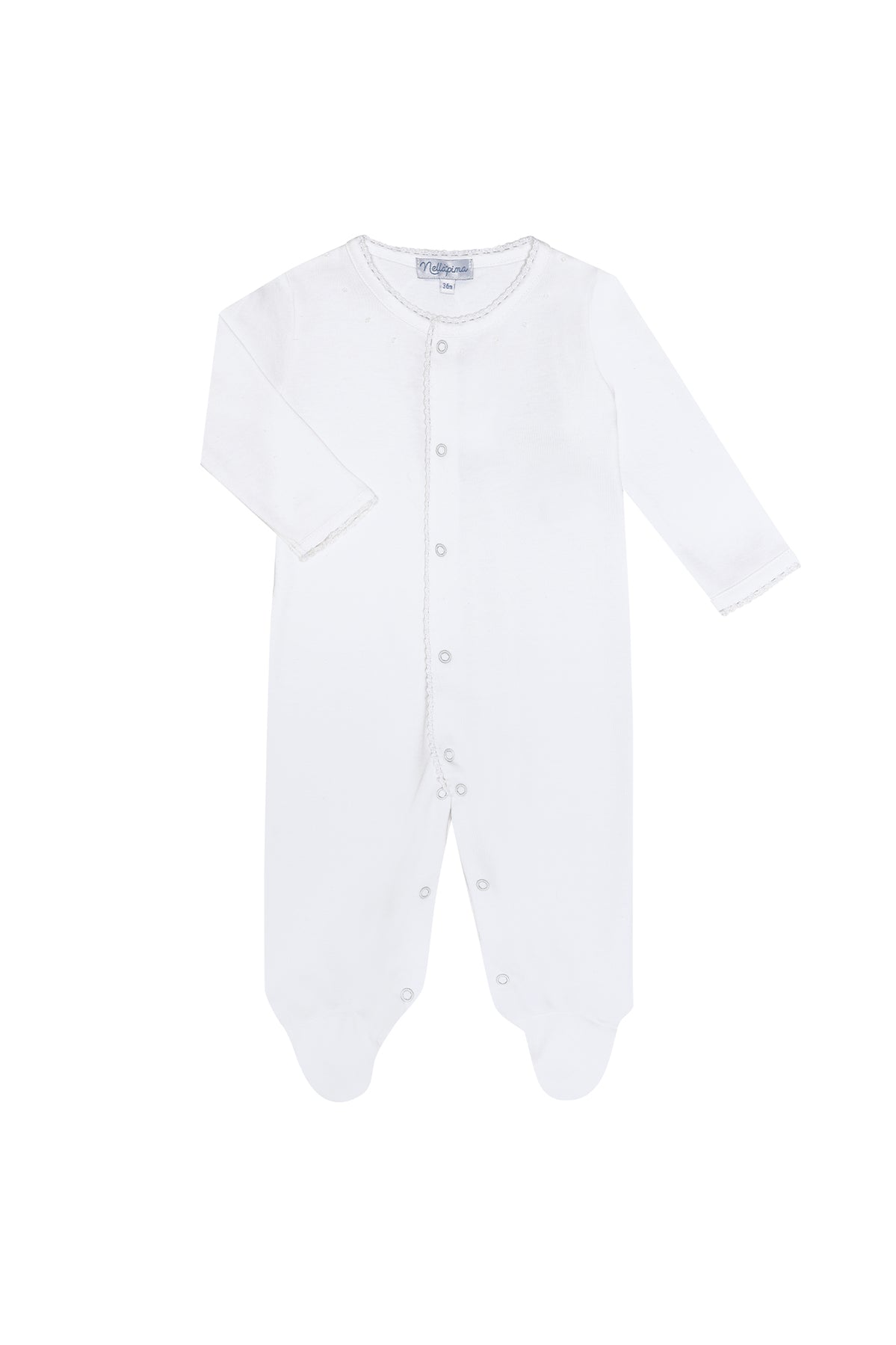 White Crochet Footie from Anderson Parker