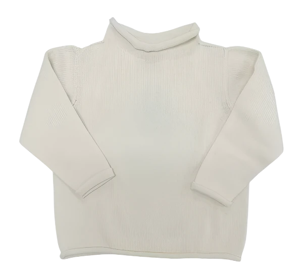 White Jersey Rollneck Sweater from Anderson Parker