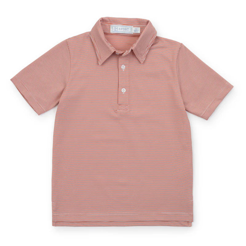 Will Golf Polo Orange Stripes from Anderson Parker