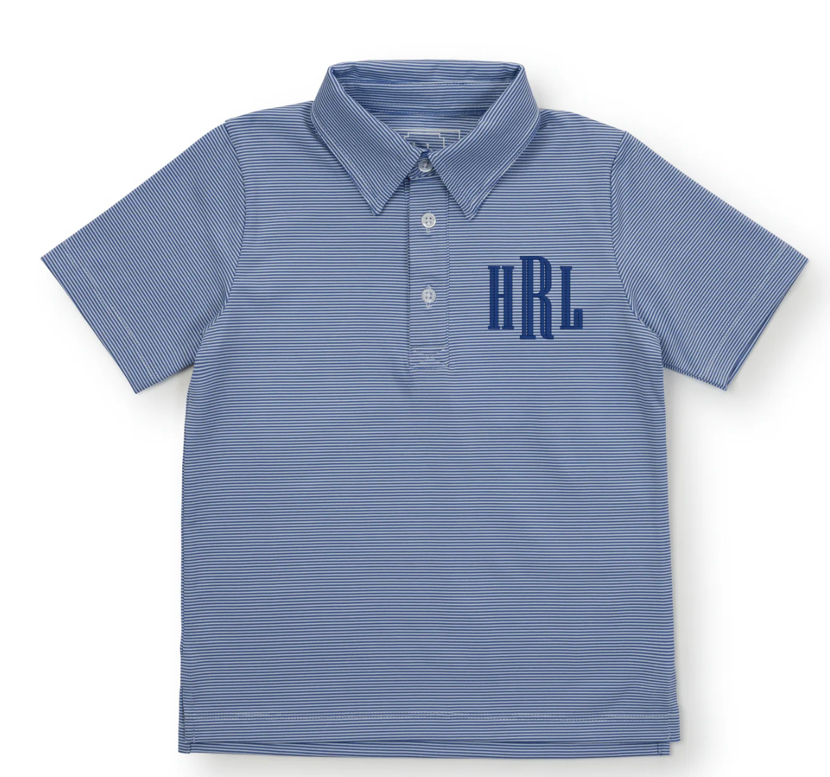Will Performance Polo - Blue Stripes from Anderson Parker