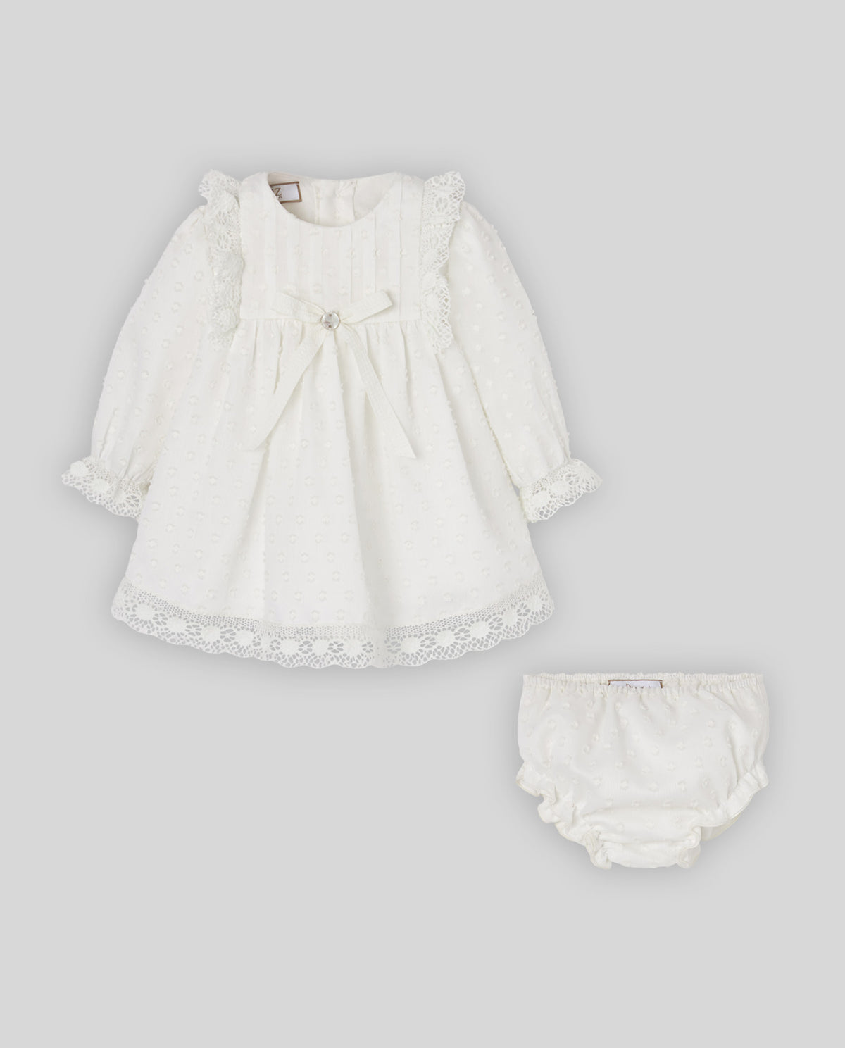 Woven Dress + Bloomer Set - Cream/Cream from Anderson Parker