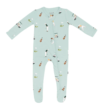 Zippered Footie in Golf from Anderson Parker