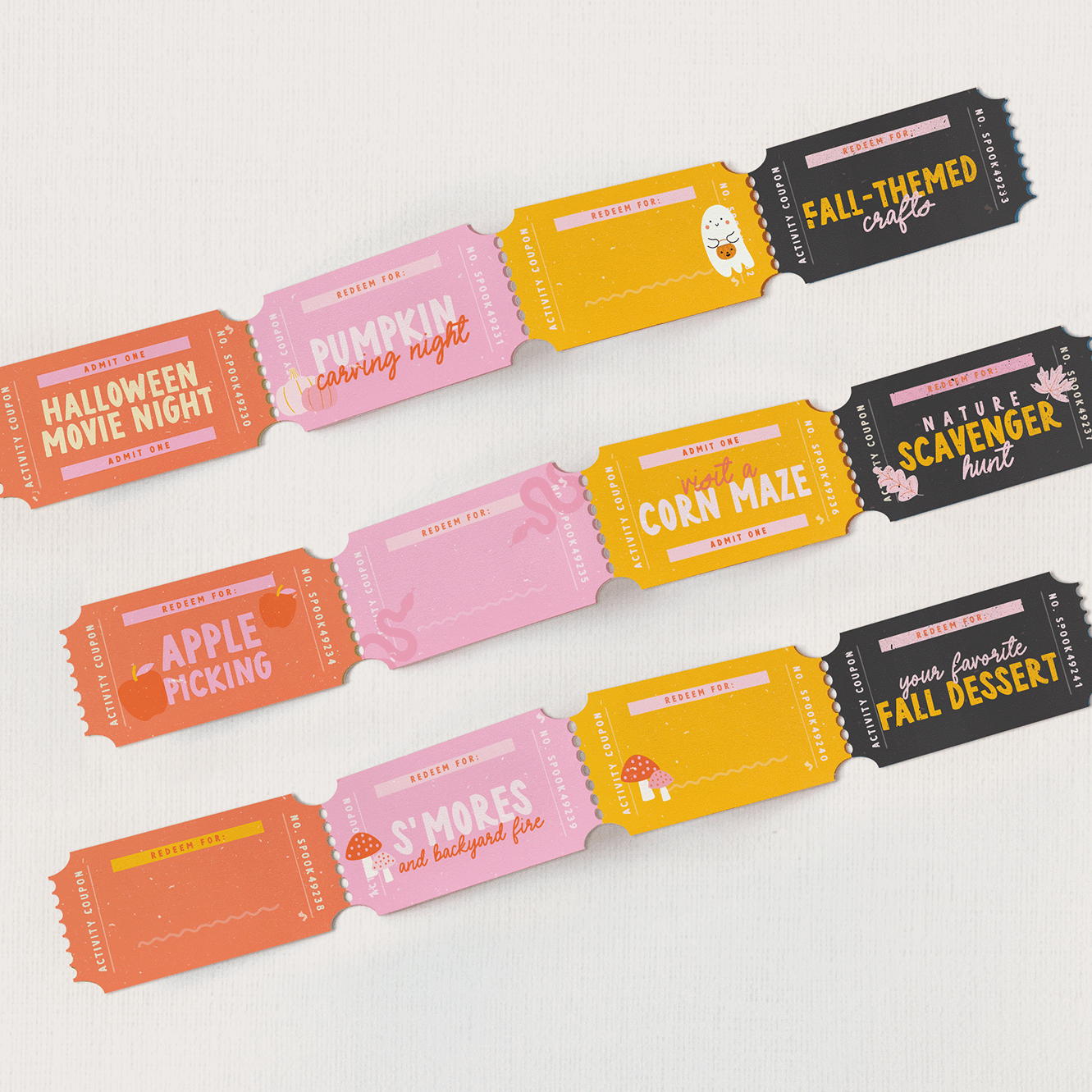 Fall Activity Coupon Kit – Halloween Edition for Kids from Anderson Parker