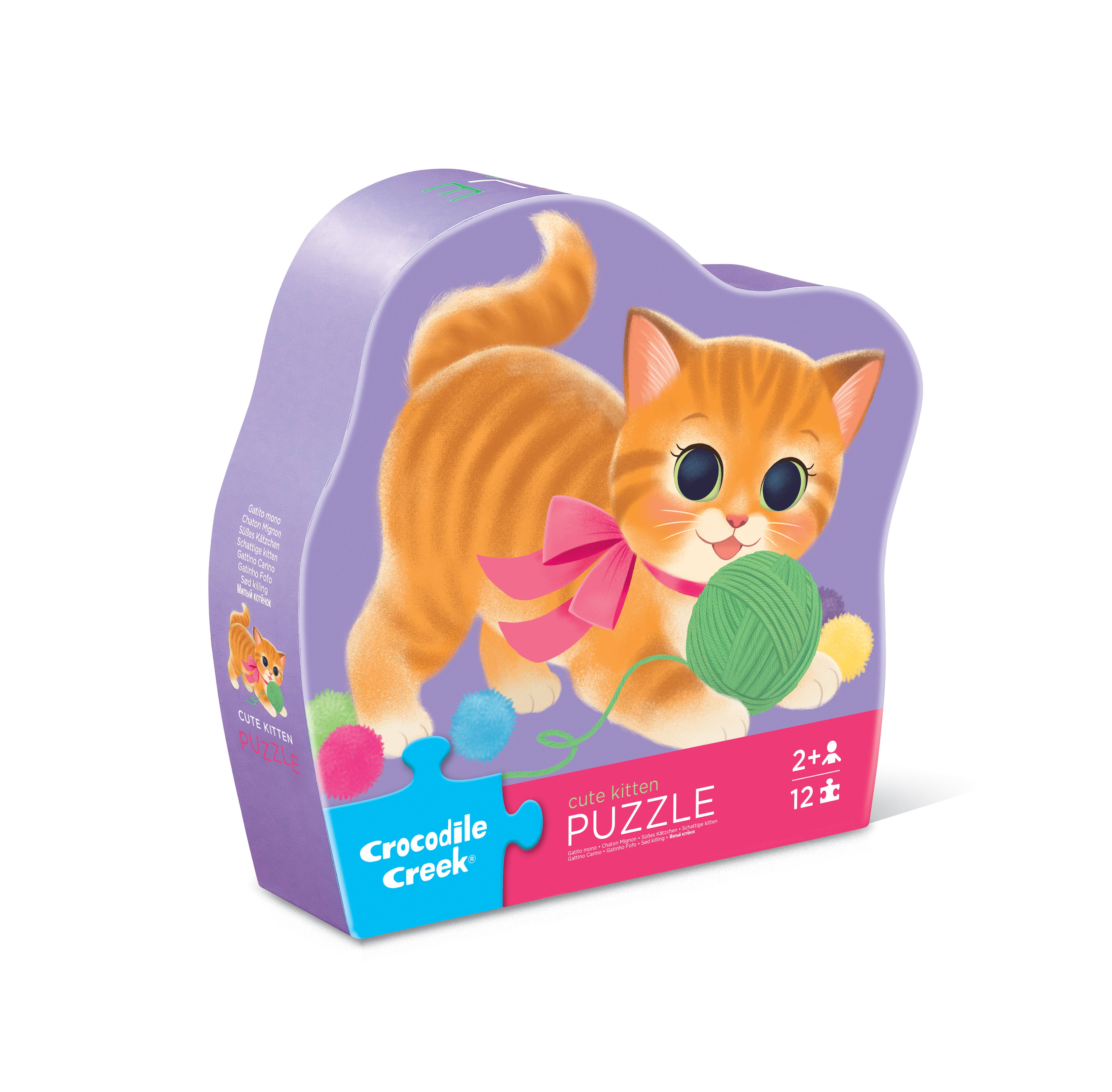 12-Piece Shaped Box Puzzle - Kitten from Anderson Parker