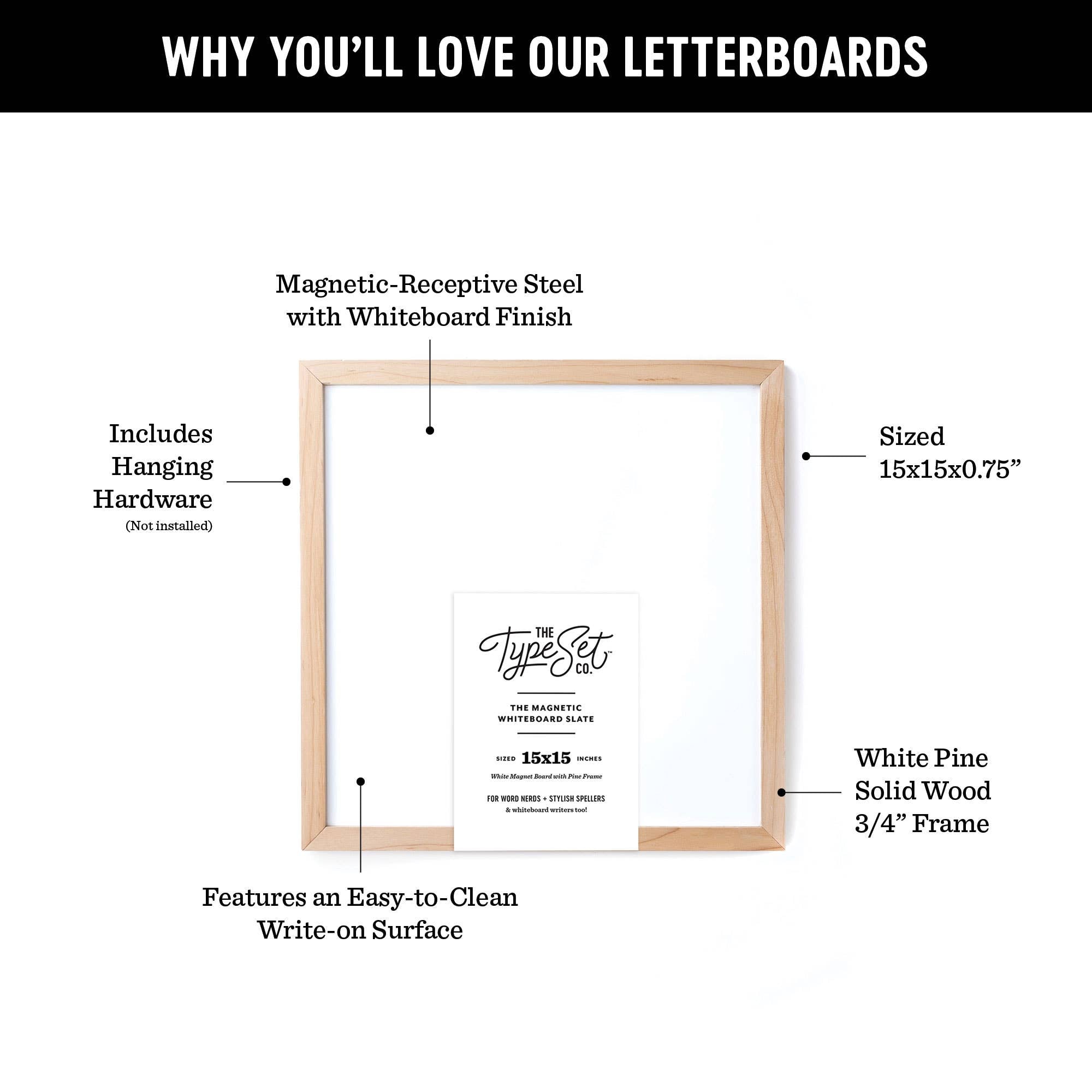 15x15 Magnetic Whiteboard from Anderson Parker
