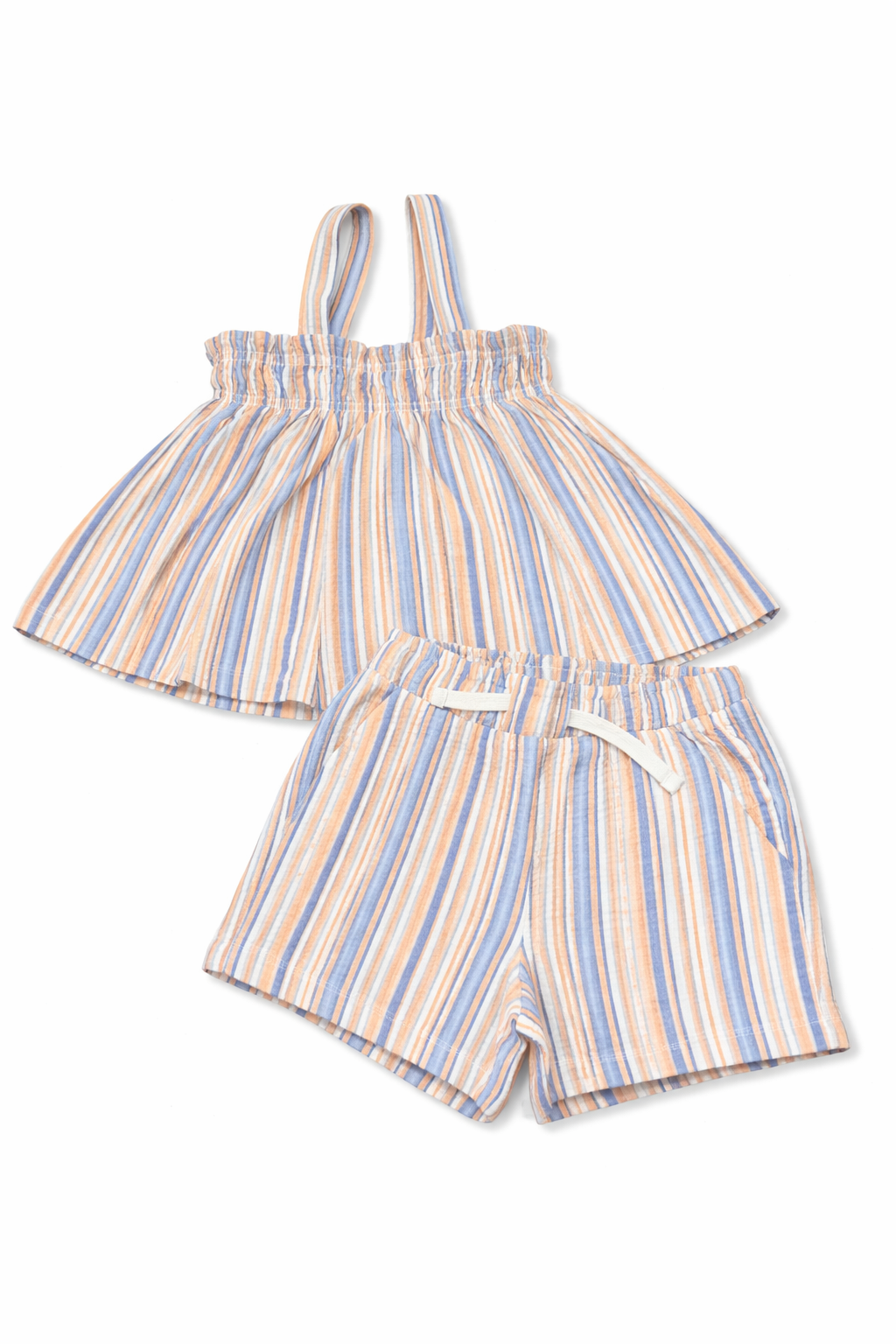 2 PCS SET: TANK TOP AND SHORTS KNIT-ORANGE LT. from Anderson Parker