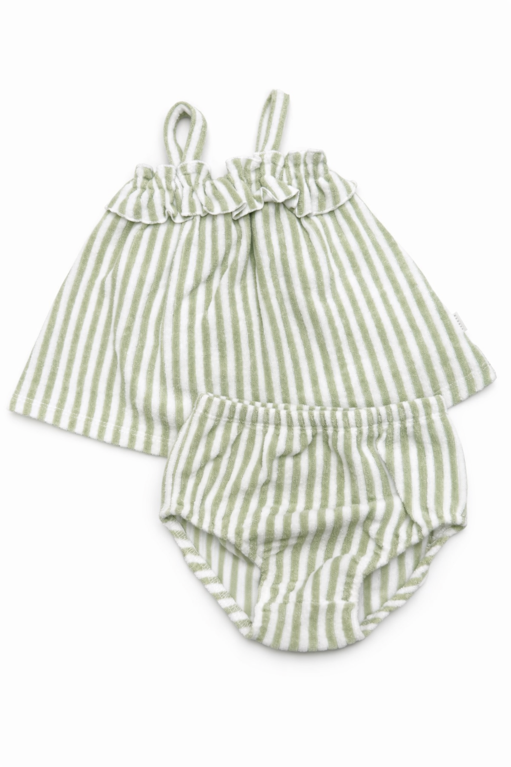 2PC SET: Dress + Bloomer Set - Green Stripe from Anderson Parker