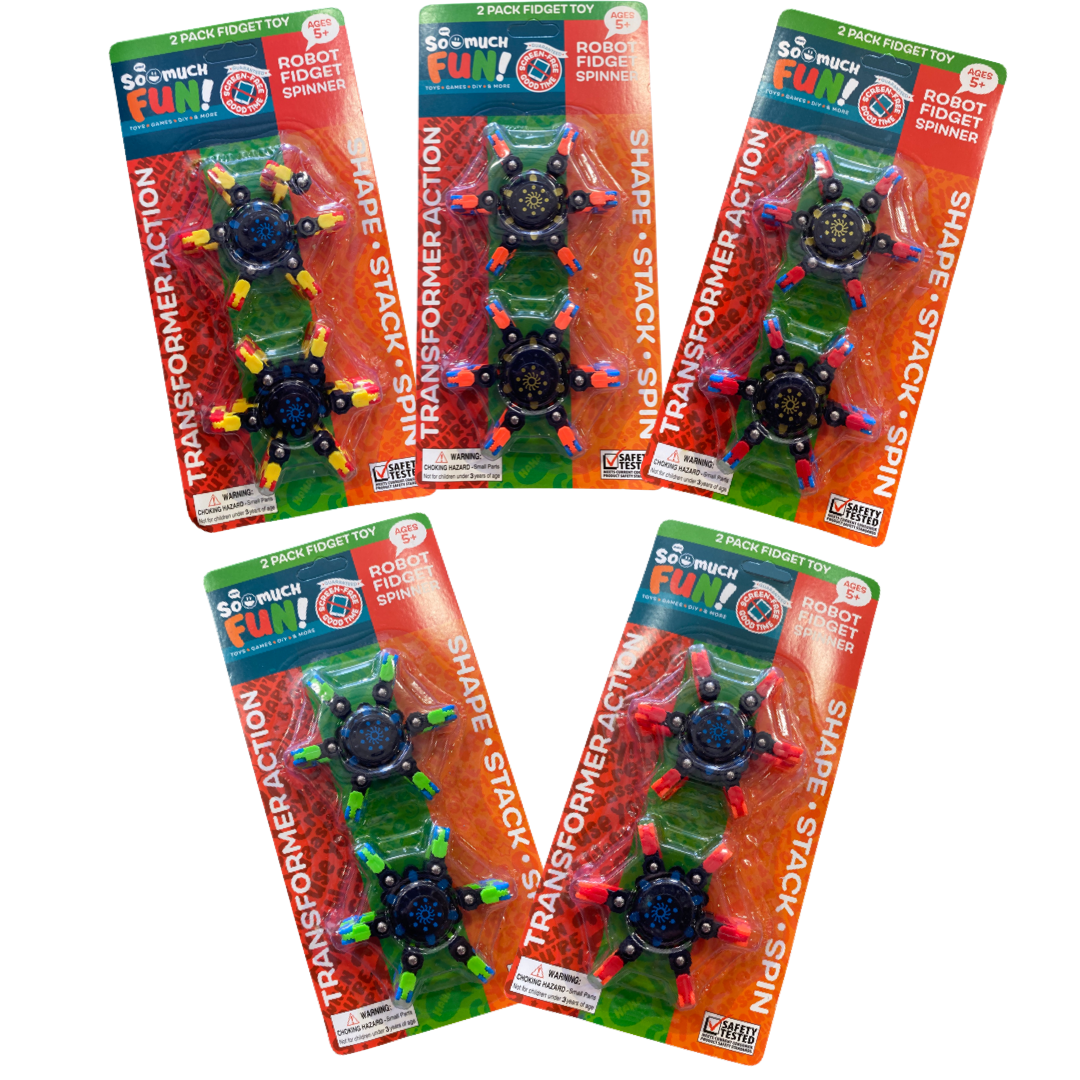SO MUCH FUN! MICRO ROBOT SPINNER 2 PACK from Anderson Parker