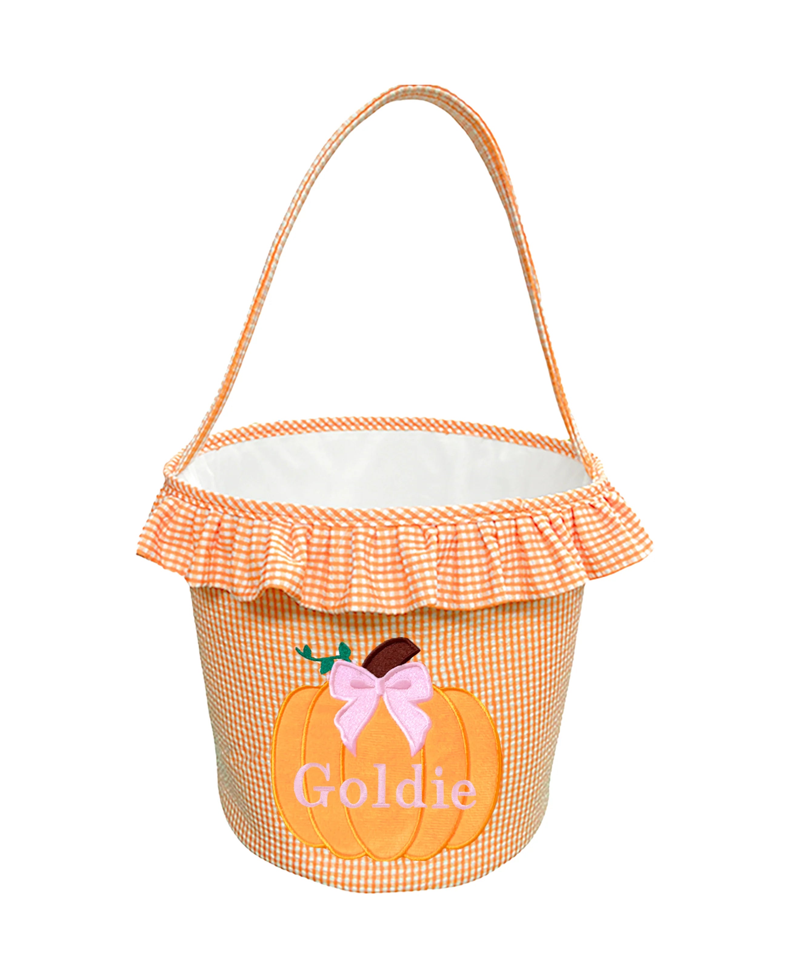 Customizable Ruffle Pumpkin Candy Tote from Anderson Parker
