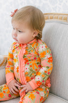 Fall Flowers Ruffle Romper from Anderson Parker