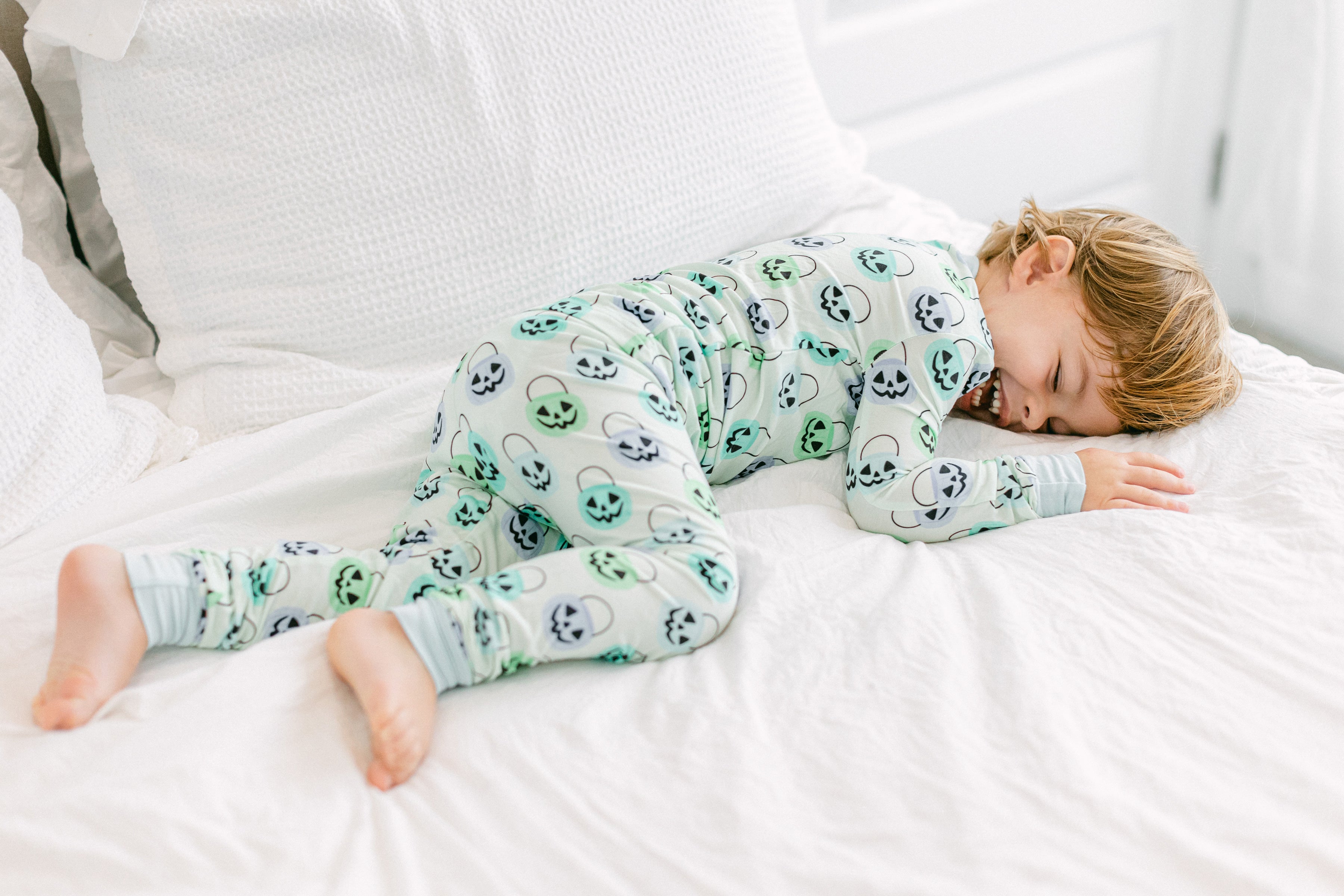 Green Halloween Bucket PJ Set from Anderson Parker