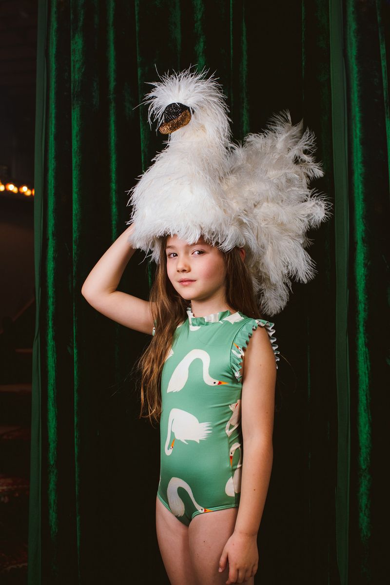 ALISON ONE PIECE - SWAN LOVE VERDE from Anderson Parker