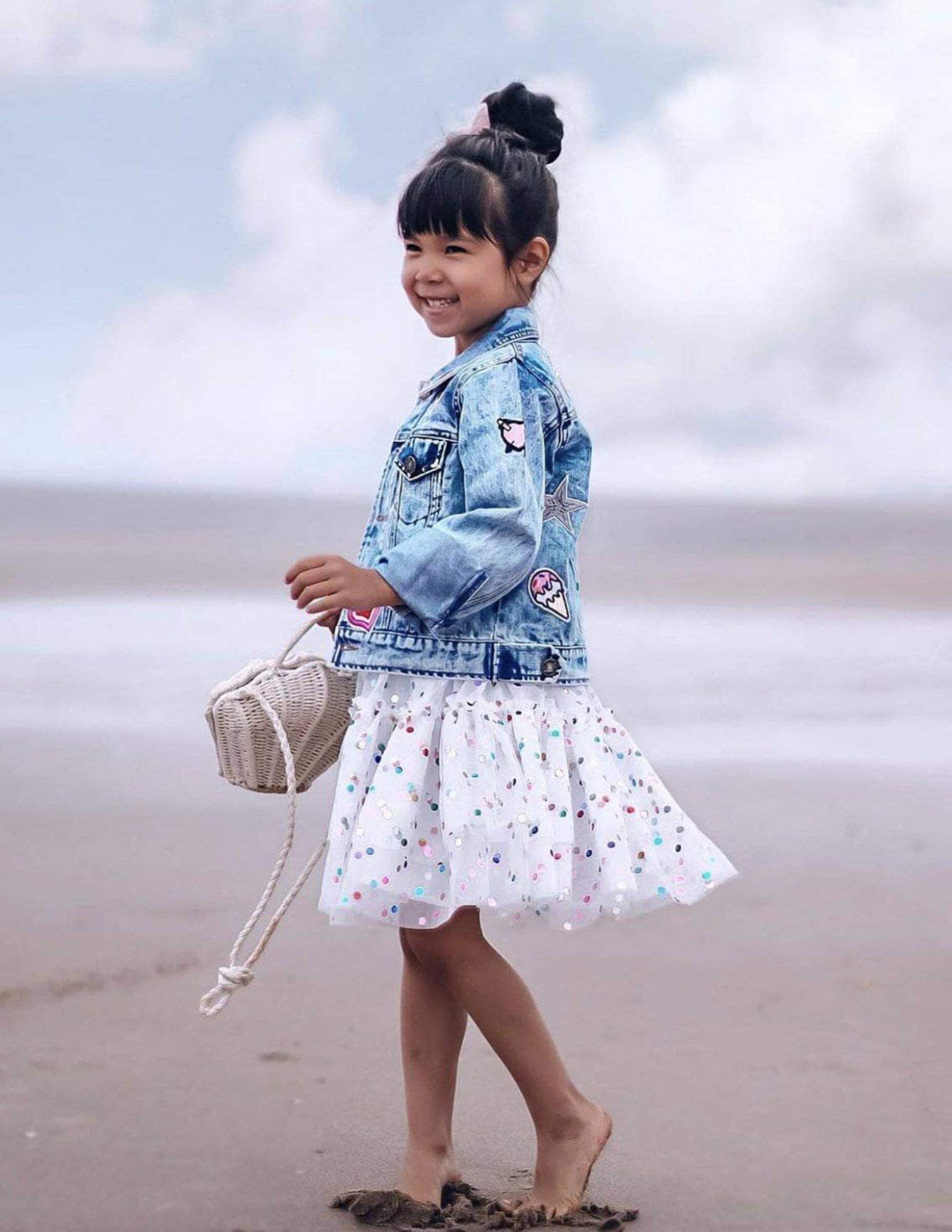 All About The Patch Crop Denim Jacket from Anderson Parker