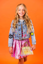 All About The Patch Crop Denim Jacket from Anderson Parker